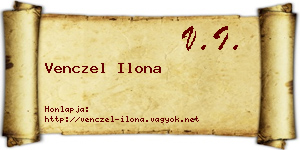 Venczel Ilona névjegykártya